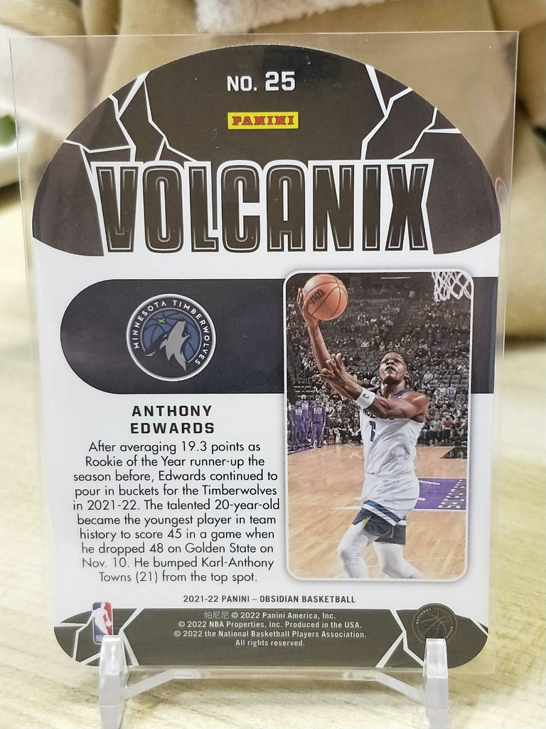 2021-22 Obsidian Anthony Edwards Volcanix SSP preorder