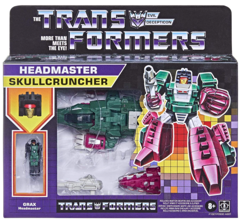 Hasbro Transformers Vintage G1 Retro Grax Headmaster Skullcruncher
