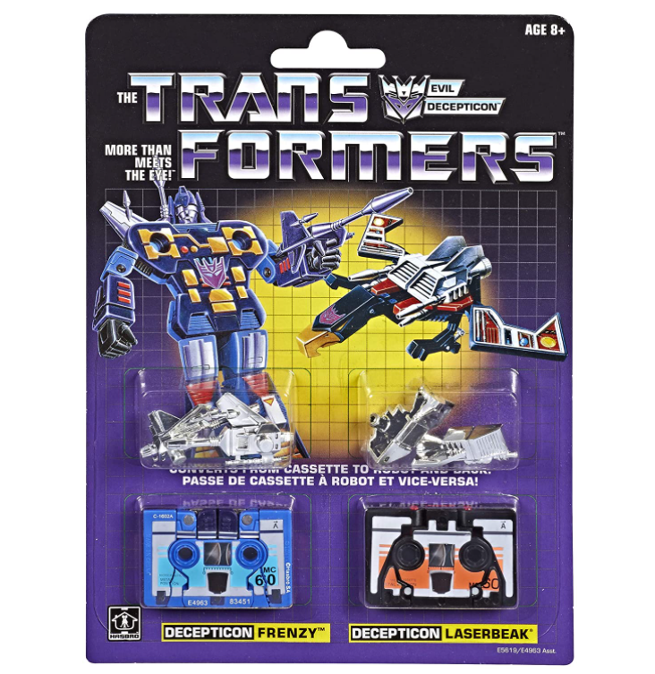 Hasbro Transformers Vintage G1 Cassette Frenzy & Laserbeak 2-Pack