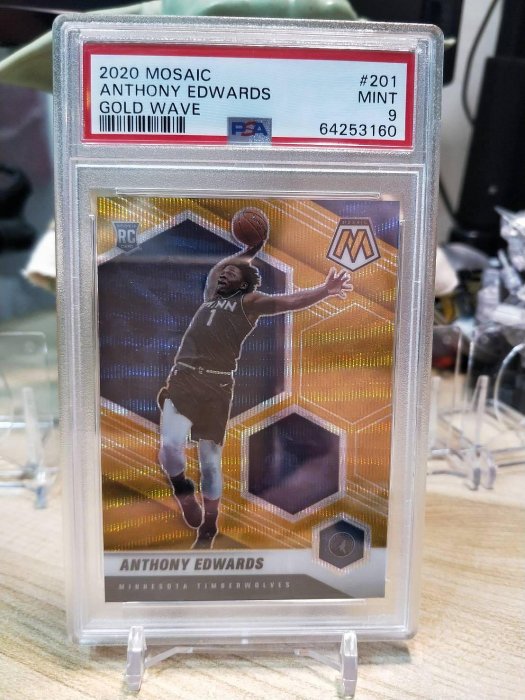 2020 Mosaic Anthony Edwards Gold Wave PSA 9 preorder