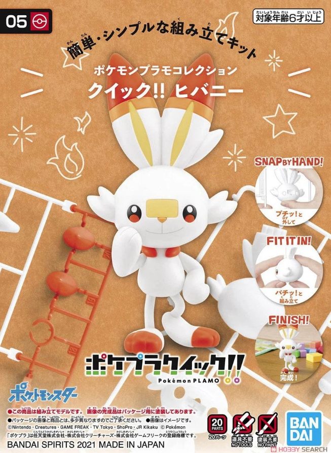 Pokemon Poke-Pla Plastic Model Collection Quick!! Scorbunny #05